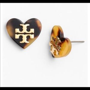 Tory Burch Tortoise Heart Earrings